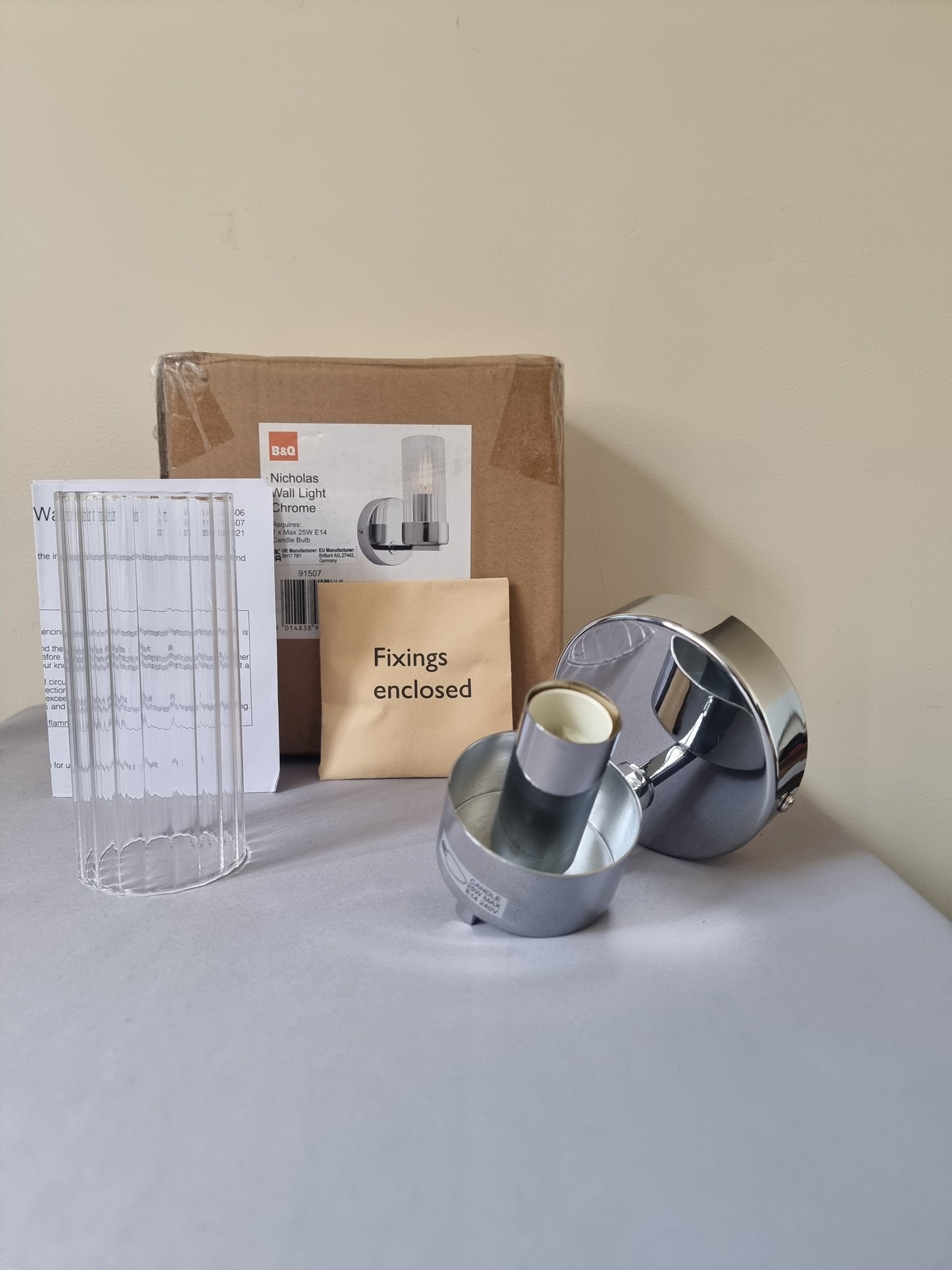 NICHOLAS CHROME EFFECT WALL LIGHTS X 4