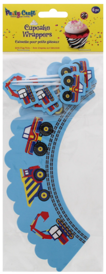 288 X PARTY CRAFT CUPCAKE WRAPPERS BOYS TOYS