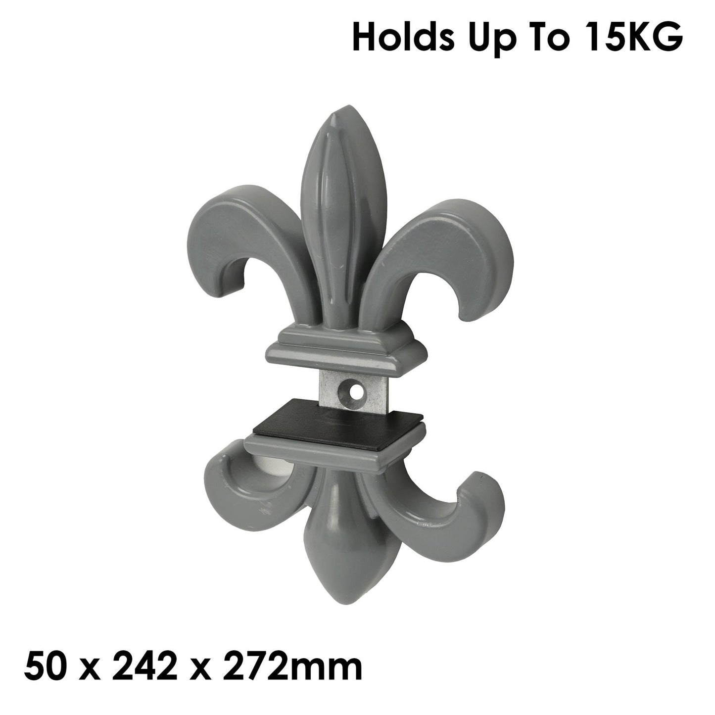 200 X ADJUSTABLE SHELF CLAMPS, FLOWER CLIPS IN GREY (ADJUSTABLE TO FIT 6-22MM THICK SHELF)