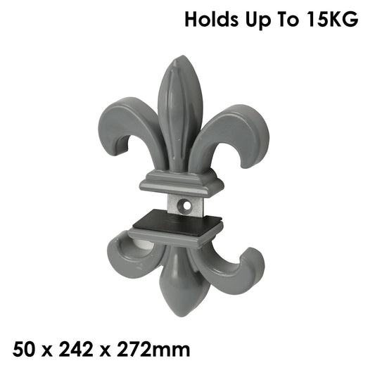 200 X ADJUSTABLE SHELF CLAMPS, FLOWER CLIPS IN GREY (ADJUSTABLE TO FIT 6-22MM THICK SHELF)