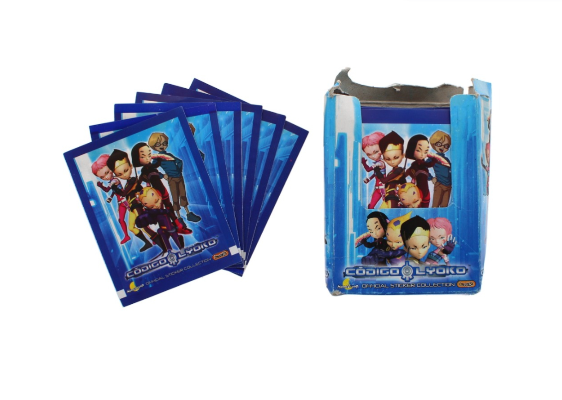 120 X 50PK CODIGO LYOKO STICKERS DISPLAY BOX-BLUE