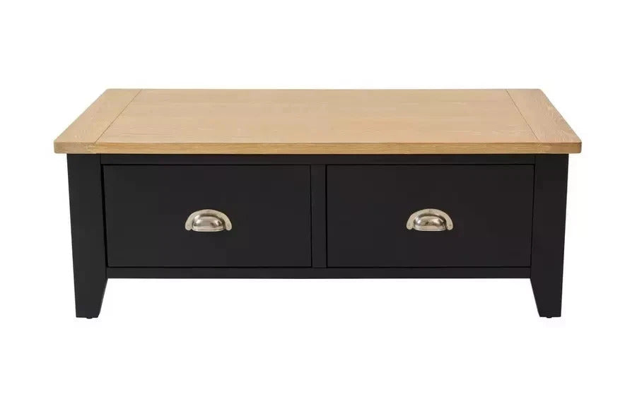 DFS SLOANE SOLID OAK COFFEE TABLE | BLACK | RRP £329