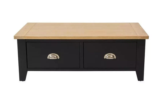 DFS SLOANE SOLID OAK COFFEE TABLE | BLACK | RRP £329