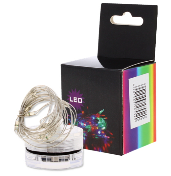 50 X 1M LED COPPER STRING BLUE 10 LIGHTS W/ BATTERY