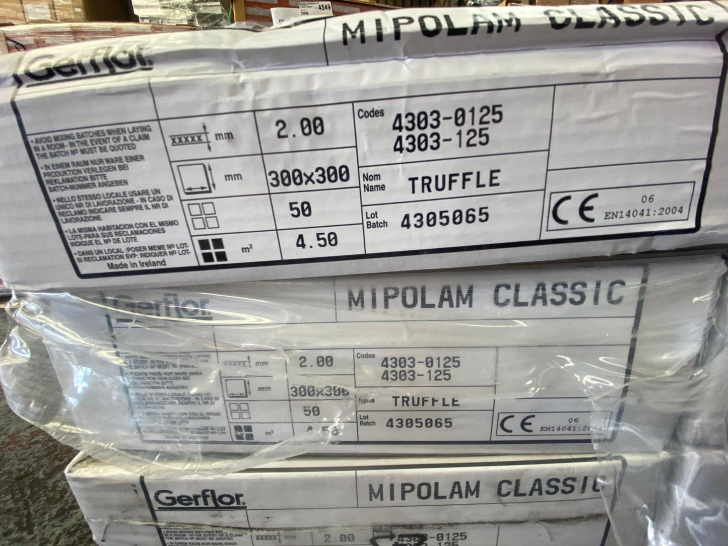135 SQM GERFLOR MIPOLAM CLASSIC 300X300 TILE COMMERCIAL GRADE FLOORING