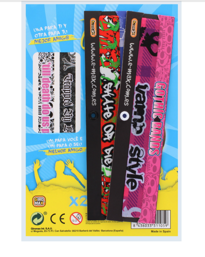 1200 X DUO WRIST BANDS ASST