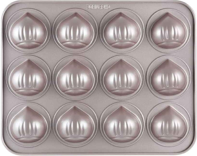 CHEFMADE PROFESSIONAL MUFFIN CAKE PAN CHAMPAGNE GOLD 12-CAVITY NON-STICK RRP £25