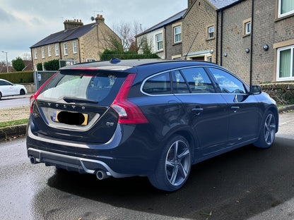 2011 VOLVO V60 R-DESIGN D5 AUTO 2400CC DIESEL BLACK ESTATE >>--NO VAT ON HAMMER--<<