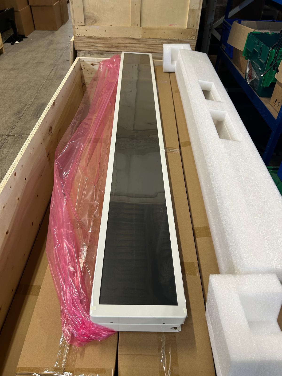8 X NEW 1.95M LONG X 220 WIDE 75” ULTRA-WIDE COMMERCIAL DISPLAY 24/7 DIGITAL SIGNAGE MONITOR HDMI