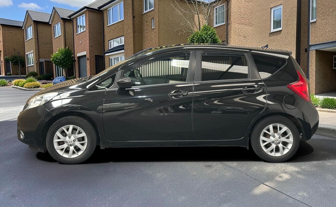 **(ONLY 91K MILEAGE)** 2015 NISSAN NOTE ACENTA 1.2 PETROL MANUAL MPV BLACK >>--NO VAT ON HAMMER--<<