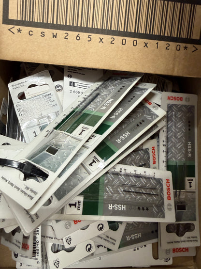 55 X GENUINE BOSCH 1MM DRILL BIT TWIN PACKS – BRAND NEW RETAIL PACKED – RRP OVER £260