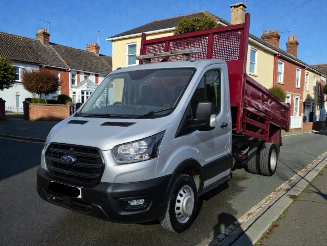**(ONLY 34K MILEAGE)** 2023 FORD TRANSIT 350 LEADER ECOBLUE 1996CC DIESEL MANUAL CHASSIS CAB SILVER