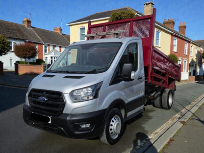 **(ONLY 34K MILEAGE)** 2023 FORD TRANSIT 350 LEADER ECOBLUE 1996CC DIESEL MANUAL CHASSIS CAB SILVER