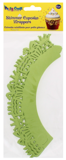 2800 X PARTY CRAFT SHIMMER CUPCAKE CELEBRATE-GREEN