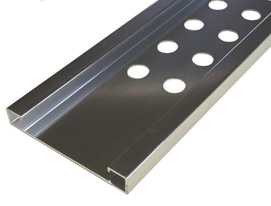250 X 9.5MM ACCENT TRIM BRIGHT SILVER (DEPTH-9.5MM / RECESS WIDTH- 52MM / LENGTH 2.5M)