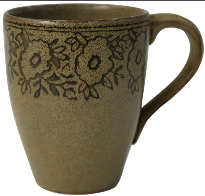 513 X NEW PIER 1 - BATIK GREEN MUGS