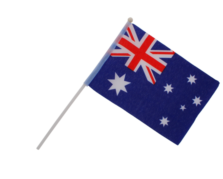 300 X AUSTRALIA MINI FLAG W/POLE