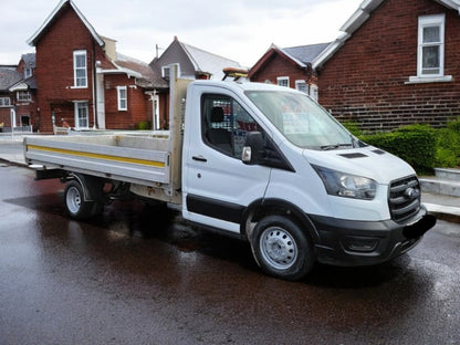 **(ONLY 74K MILEAGE)** 2022 FORD TRANSIT 350 LEADER ECOBLUE 130BHP LWB L3 13FT ALLOY DROPSIDE PICKUP
