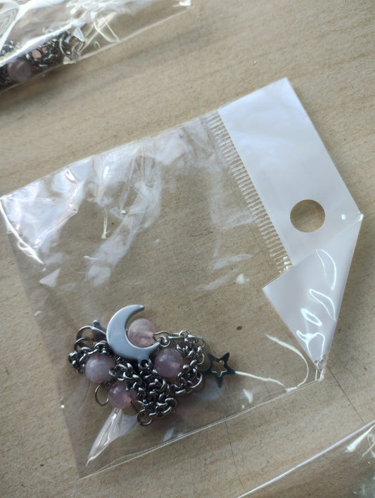 RQ CRYSTAL CHIP MOON AND STARS SS BRACELET JOB LOT OF 20 - BRAND NEW