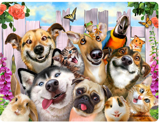 PET SELFIES 3D EFFECT POSTCARDS X 20 UNITS