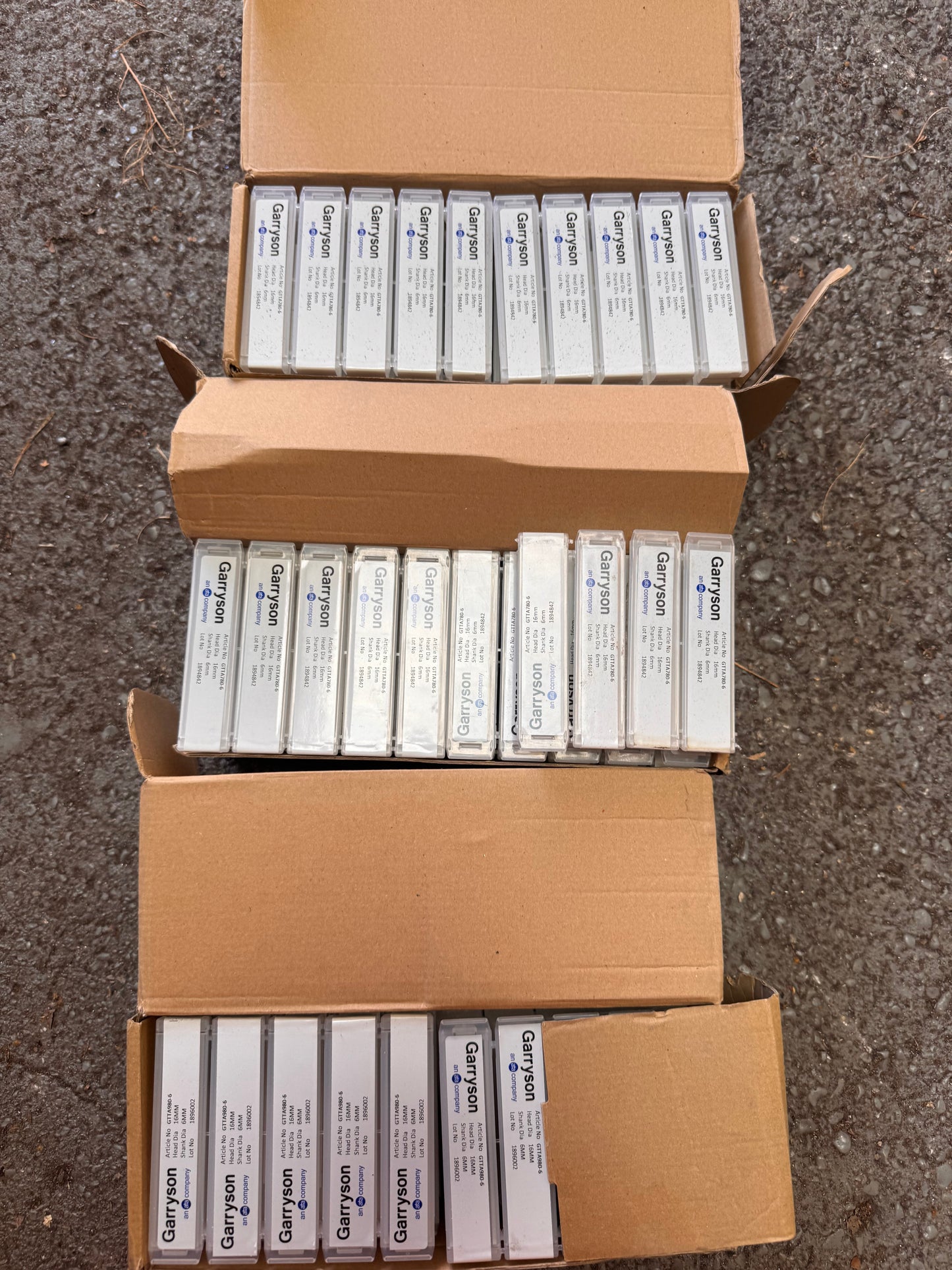 160 X ATA GARRYSON TUNGSTEN CARBIDE BURRS - TOTAL RRP £21,472