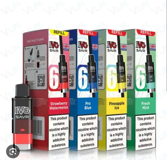 5000 X IVG SAVR 3000 PUFF REFILLS EXPIRY DATES RANGE BETWEEN MARCH 2027 TO JUNE 2027