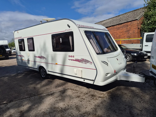 ELDDIS QUEENSFERRY 505 5-BERTH TWIN LOUNGE TOURING CARAVAN >>--NO VAT ON HAMMER--<<