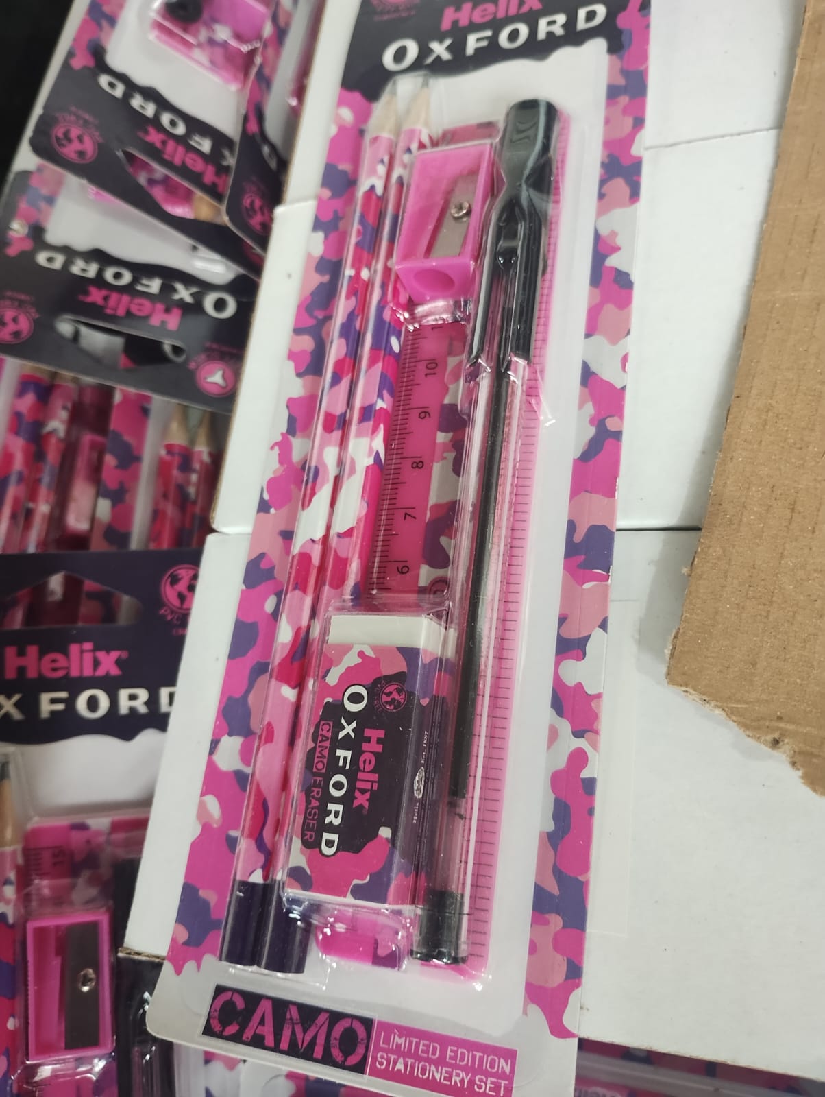 87X HELIX OXFORD CAMO PINK STATIONERY SETS – LIMITED EDITION – BRAND NEW
