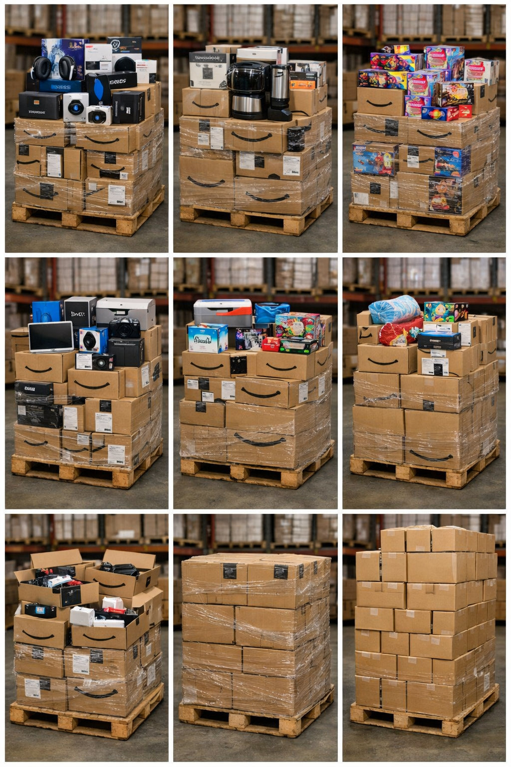 PALLET OF AMAZON MERCHANDISE MAINLY NEW STOCK MIXED WITH CUSTOMER RETURNS CHOSEN AT RANDOM