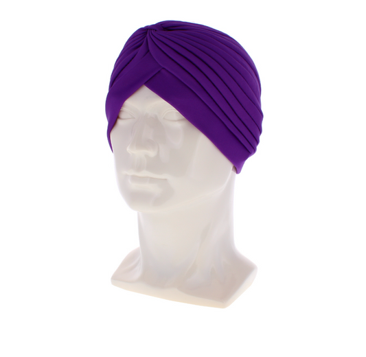 24 X WOMEN HAIR TURBAN HEAD WRAP PURPLE