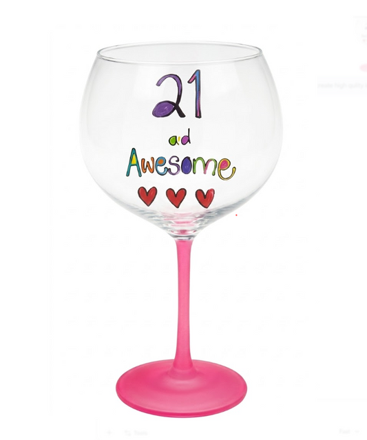 96 X NEW JUST SAYING GIN GLASS 21ST