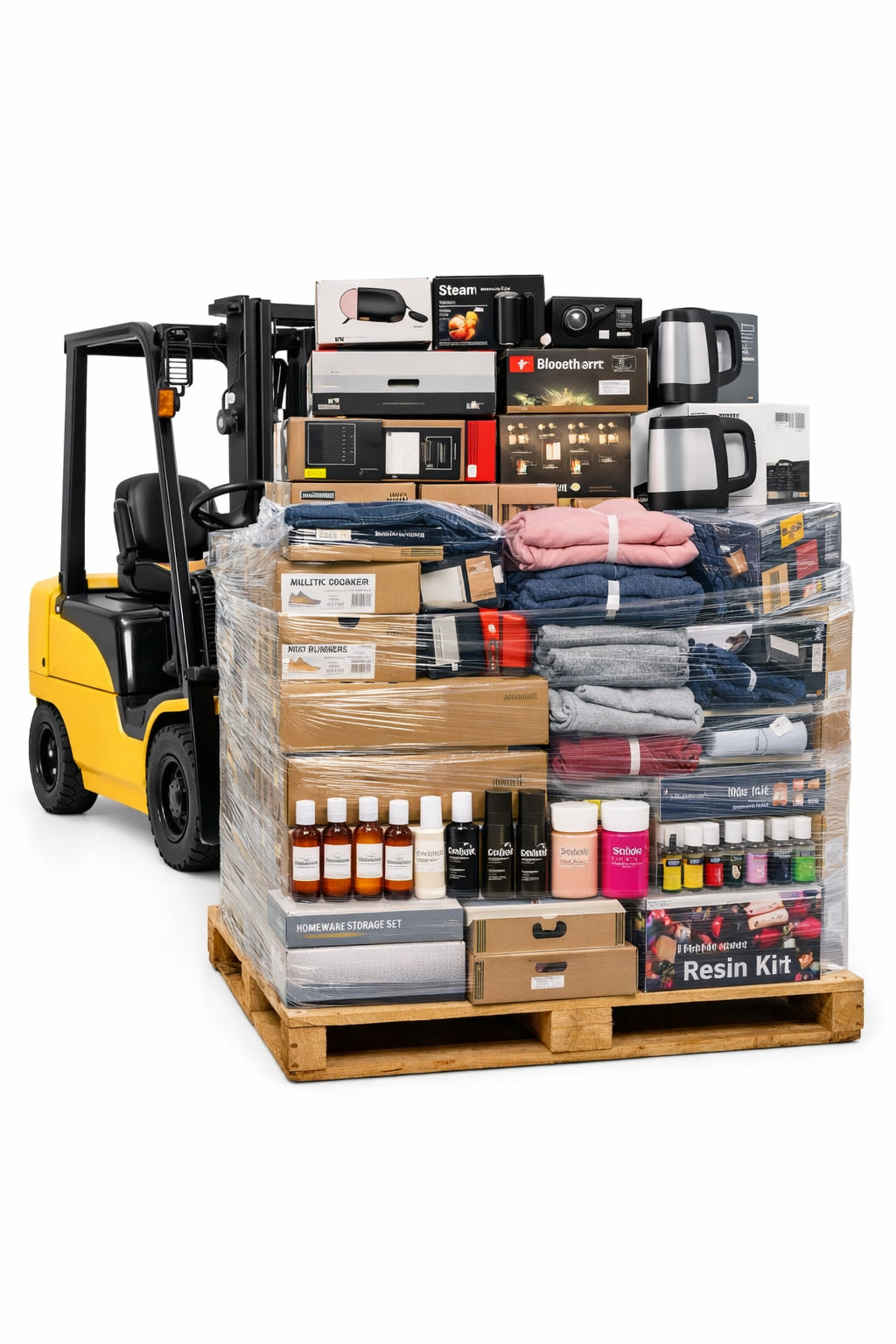 100+ MIXED ELECTRICALS, BEAUTY & HOMEWARE RETURNS PALLET–AIR FRYERS, KETTLES, SKINCARE, TOYS & MORE