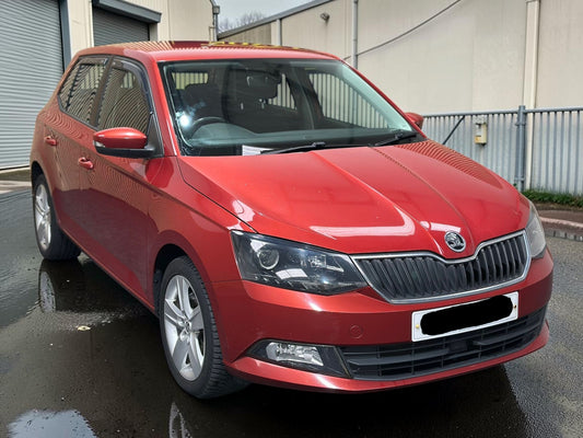 **(ONLY 76K MILEAGE)** 2015 SKODA FABIA SE L TDI 1.4L DIESEL MANUAL IN RED >>--NO VAT ON HAMMER--<<