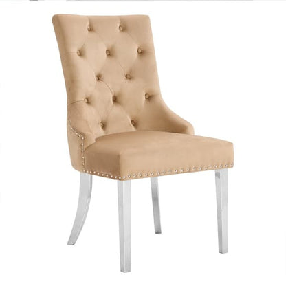 VELVET BUTTON BACK DINING CHAIR - IMPERIAL