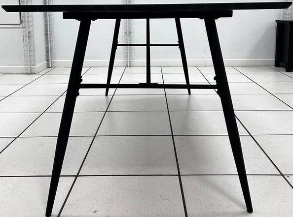 1 X SCS DINING TABLE GREY WOOD CONCRETE AFFECT 180 CM 6 SEATER RRP £400 EACH