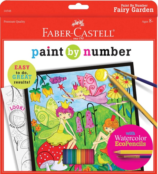 48 X NEW FABER CASTELL COLOUR BY NUMBER FAIRY GARDEN
