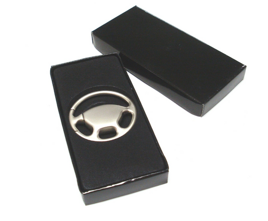 250 X SATIN METAL STEERING WHEEL KEYRING