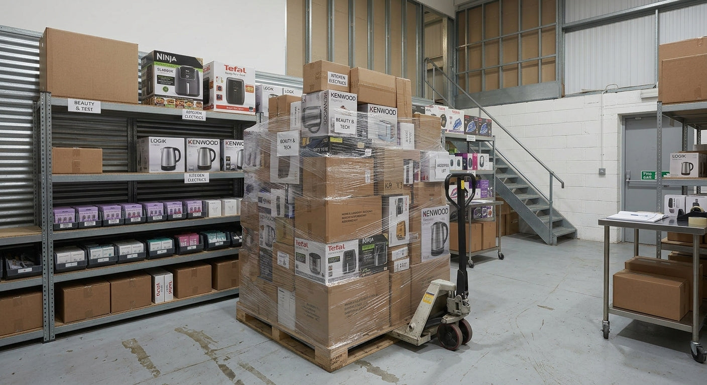 60+ SIGNATURE HOME & BEAUTY PALLET – NINJA • TEFAL • LOGIK • MAGIMIX • LAVENDER VIOLETS- RETURNS