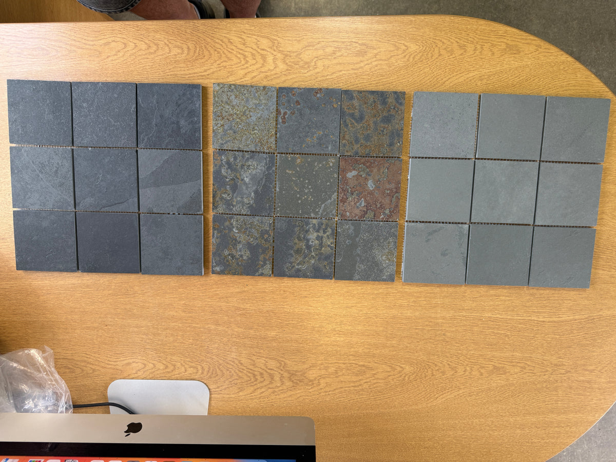 79.92M2 - BRAZILIAN GREY/GREEN SLATE MOSAICS - RRP 2,900.00