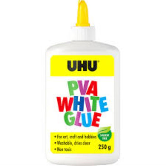 108 X NEW UHU WHITE PVA GLUE 250ML VE7001386