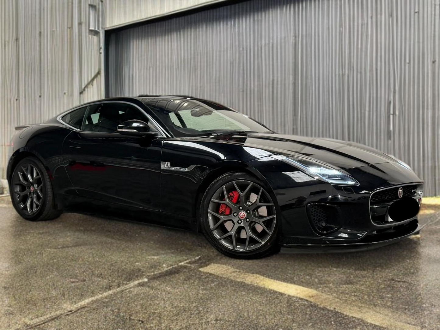 **(ONLY 87K MILEAGE)** 2017 JAGUAR F-TYPE 2.0I R-DYNAMIC AUTO COUPE BLACK >>--NO VAT ON HAMMER--<<