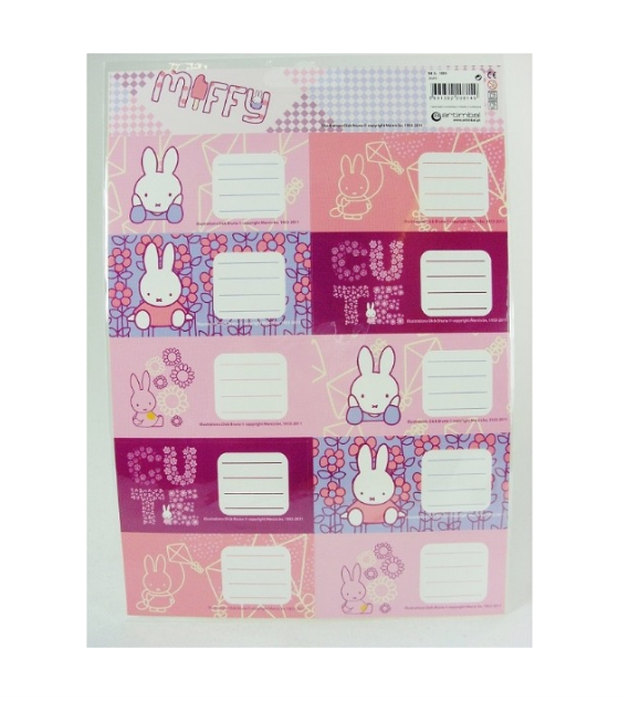 100 X MIFFY GROUP SCHOOL LABELS
