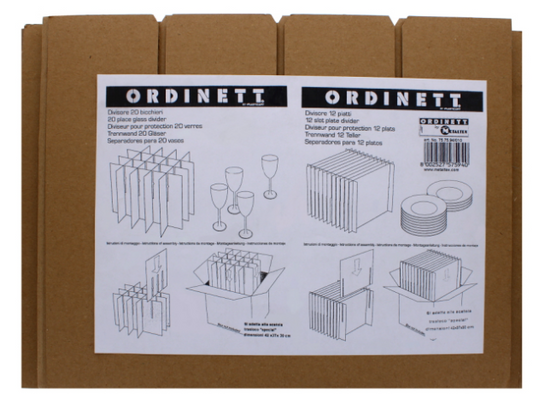 26 X CARDBOARD GLASS/PLATE DIVIDER