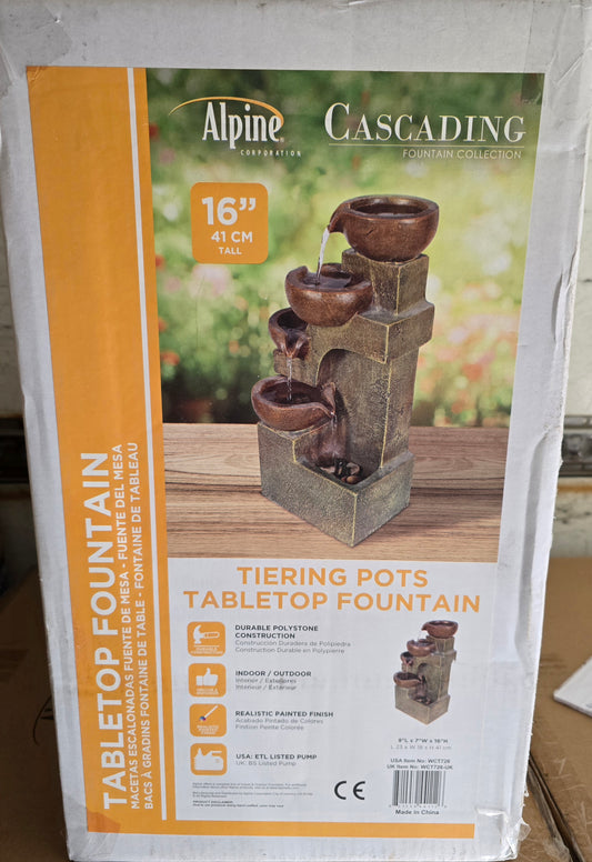 TIERING POTS TABLETOP FOUNTAIN WATER FEATURE