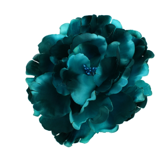 48 X DARK GREEN FLOWER HAIR BAND WITH CLIP