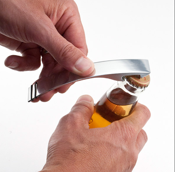 96 X CURVED SILVER BOTTLE OPENER-LOOSE