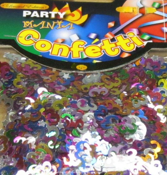 24 X FOIL TABLE PARTY CONFETTI-AGE 3