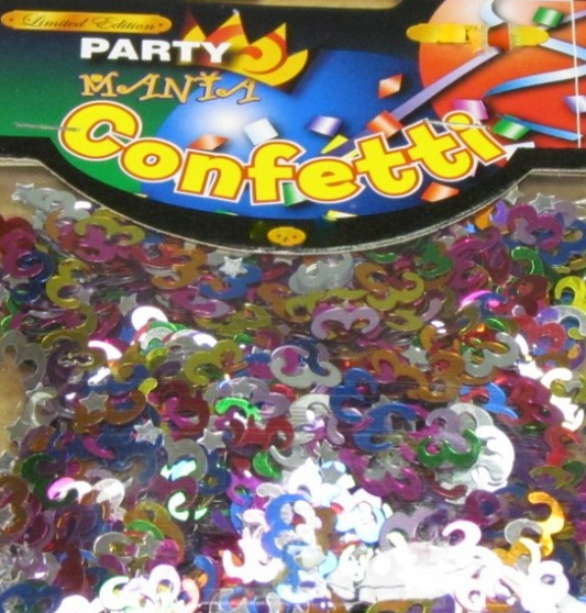 24 X FOIL TABLE PARTY CONFETTI-AGE 3
