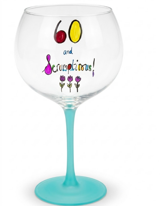 96 X NEW JUST SAYING GIN GLASS 60TH