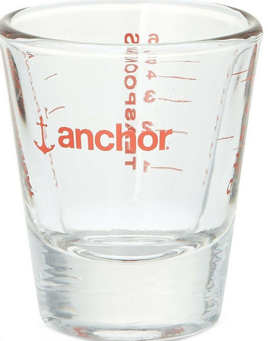 1360 X NEW ANCHOR HOCKING HEAVY-DUTY GLASS MEASURING CUP CLEAR GLASS 1 OZ